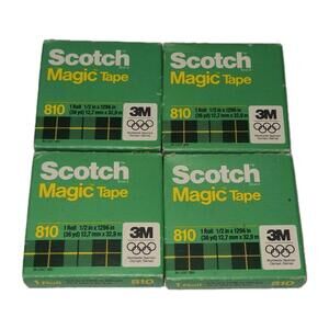 Lot of 4 Scotch Magic Tape Refill 1/2" x 1296" 36yd 810 NIB